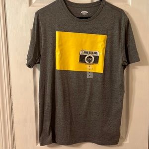 Old Navy, Mens Graphic Tee Shirt, Gray